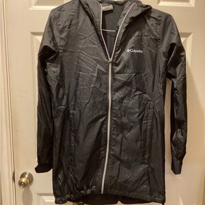 Columbia Charcoal Hooded Windbreaker